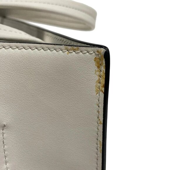 Auth PRADA - 1BG382 White Soft Calf Leather Tote Bag - Picture 11 of 16